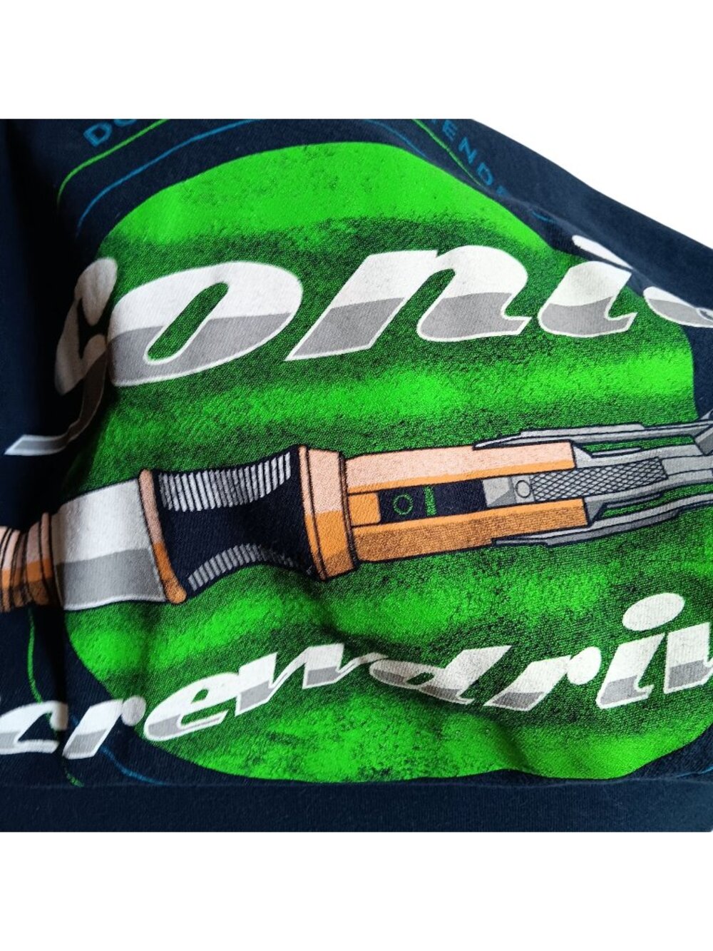 Doctor Who Sonic Screwdrivers Small Vtg T-Shirt Y2K Graphic Navy Blue All Cotton